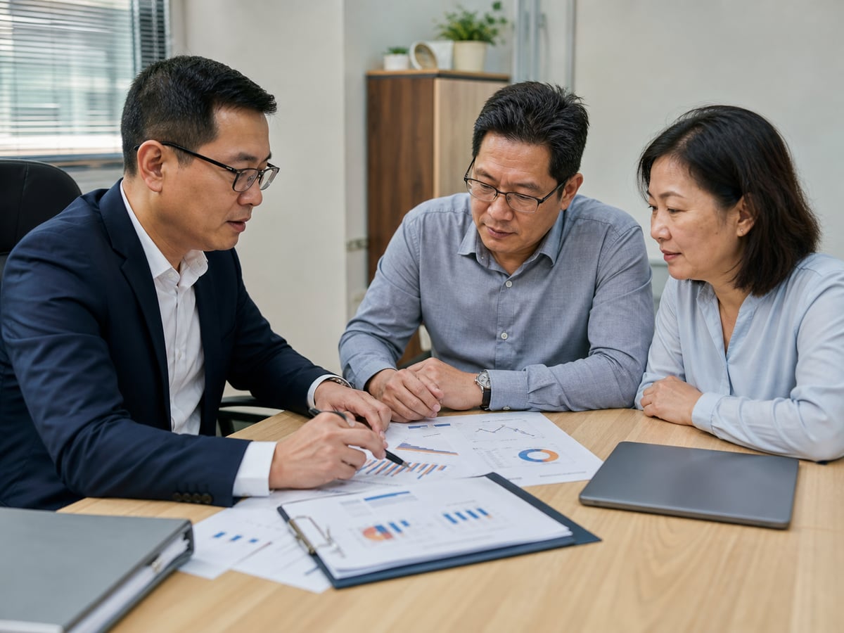 Contextual sample visual for a financial-planning member story in Klang